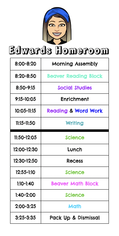 Daily Schedule